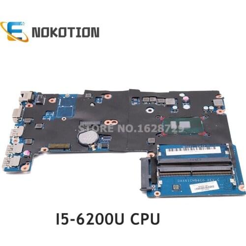 NOKOTION 855656-001 DAX61CMB6C0 Main board For HP Probook 440 G3 430 G3 Laptop motherboard 14 inch SR2EY i5-6200U CPU GMA HD 520