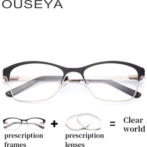 Metal Men Corrective Eyewear Prescription Fashion Glasses-transparent Transition Progressive Optical Eyeglasses #ML0075