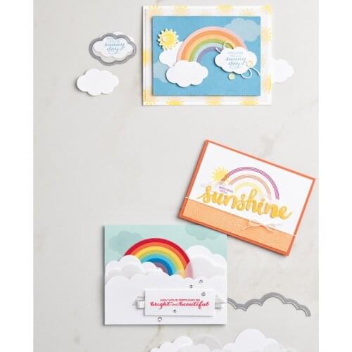 Metal Cutting Dies And Stamps 3D rainbow for DIY Scrapbooking Album Paper Cards Decorative Crafts Embossing Die Cuts