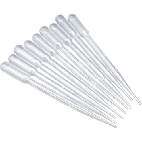 100PCS 3ml Transparent Pipette Disposable safe Plastic Eye Dropper Transfer Graduated Pipettes pipetas de plastico m242