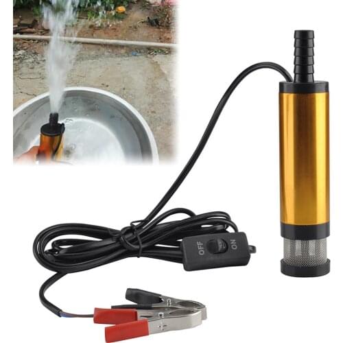 Portable Mini 12V 24V DC Electric Submersible Pump For Pumping Diesel Oil Water Aluminum Alloy Shell 12L/min Fuel Transfer Pump
