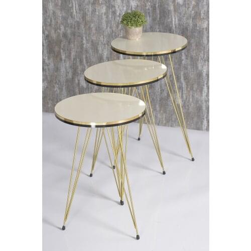 Gold Cream Wire coffee table medium coffee table coffee table