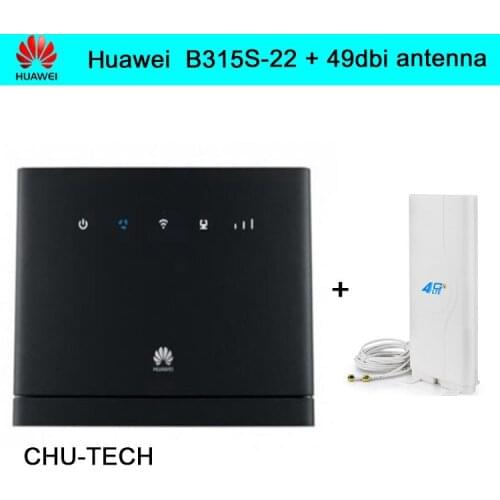 Unlocked Huawei B315 B315s-22 with 35dbi antenna 4G FDD 800/900/1800/2100/2600Mhz TDD 2600Mhz Router