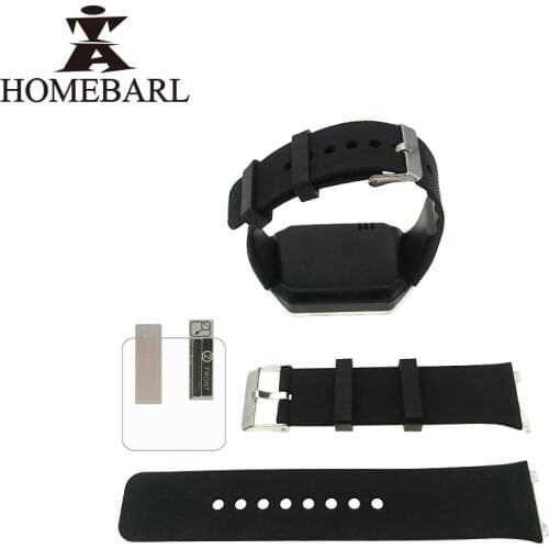 DZ09 Strap Smart Watch Smartwatch Silicone Replacement Watch Band Wrist Straps Belt Watchband Wristband + HD Screen Protector