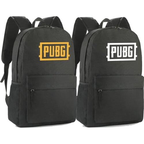 Game fans pure black nylon backpack PUBG backpacks player unknowns battlegrounds backpacks