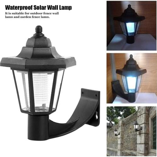 Outdoor Lighting Solar LED Wall Lamps Waterproof Garden Energy Saving Eco-Friendly Hexagonal Landscape Light Decor For Courtyard