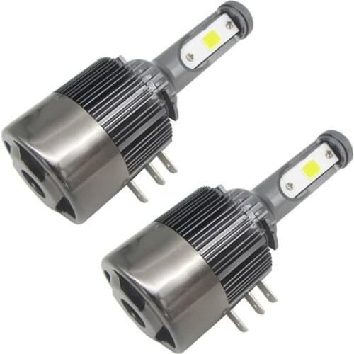 2PCS 55W/bulb 110W/set 11000LM/set H15 LED Headlights Replace HID Bi-Xenon Hi/Lo Bulb 6000K White Lamp