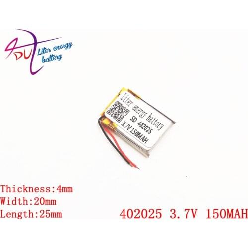 ZH1.25 plug 150mAh 402025 3.7V lithium polymer battery Bluetooth headset point reading pen electronic lighter