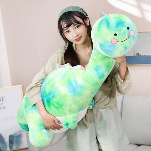 1pc 70CM Cute Lying Rainbow Dinosaur Plush Toys Stuffed Soft Animal Doll Sleeping Pillow for Children Kids Birthday Gift