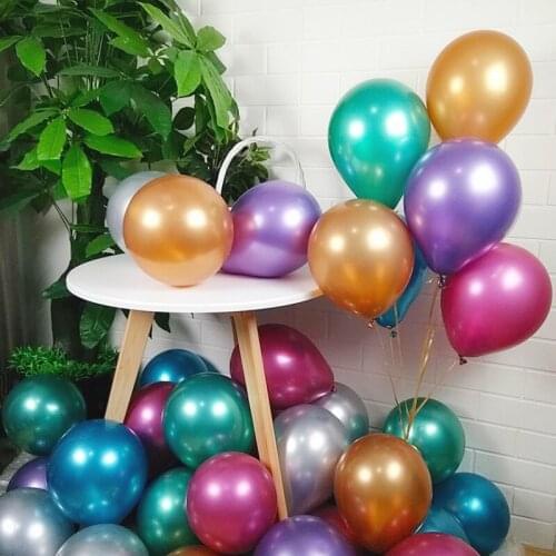 10 inch 1.8g Metal Balloon Birthday Party Decoration Wedding Wedding Room Bedroom Background Wall layout Chrome Balloons