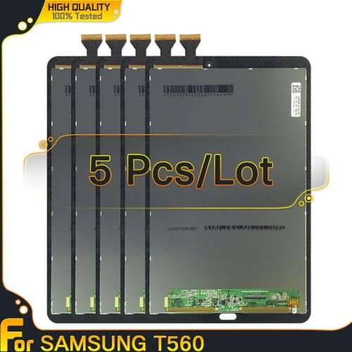 5 Pcs/lot For Samsung Galaxy Tab E 9.6 SM-T560 T560 T561 LCD Display Touch Screen Digitizer Sensors Assembly Panel Replacement