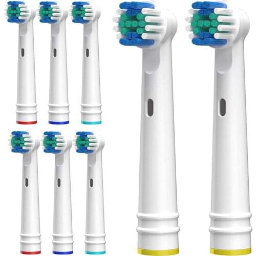 8pcs Precision Clean Oralb Heads for Oral B Pro 1000 1500 3000 5000 6000 8000 9000 Vitality, Triumph ,3D Excel & More