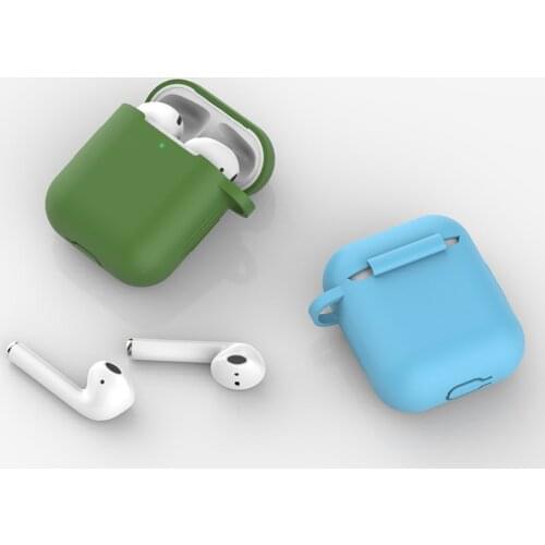 Free shipping Silicone airpods case For Apple Airpods 1/2 Cover Protective Earphone Case for airpods 2/1 Cover Headphones case