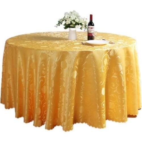 Hotel Round Table Cloth Garden Restaurant Table Cloth Living Room Beige Coffee Table Cloth