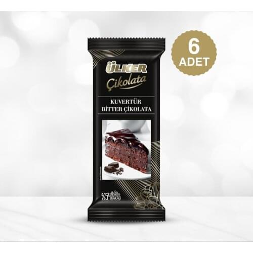 PERFECT WITH ITS AMAZING AROMA Ülker Couverture 54% Bitter Tablet 200 gr x 6 pcs FREE SHİPPİNG