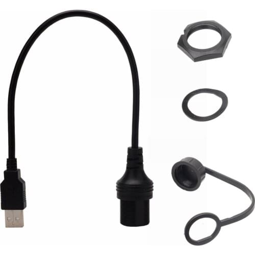 USB A 2.0 Male To Female AUX Car Mount Panel Dash Flush Mount Extension Cable for Car Truck Boat Motorcycle Dashboard(USB 3.0)
