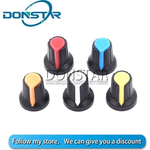 10PCS WH148 potentiometer knob cap Yellow Orange Blue White Red 15X17mm AG2 knob