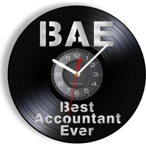 Best Accounter Ever CPA Exclusive Wall Clock Tax Season Finance Department Office Decor Vinyl Clock Entrepreneur Executive Gift
