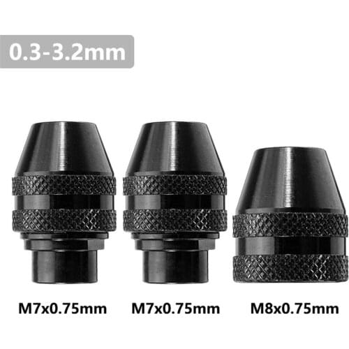 Mini Multi Keyless Drill Chuck M7x0.75/M8x0.75 Electric Grinding Chuck For Dremel Drill Universal Chuck Drill Accessory