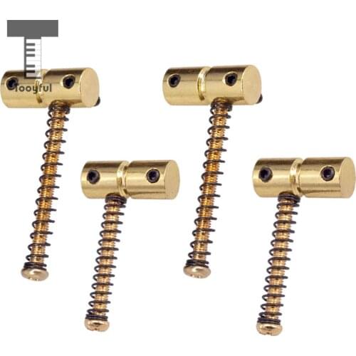 Tooyful 4Pcs Long Short Electric Bass Guitar Bridge Saddle Mounting Screw Fixed String Saddle Code Guitar Parts Accessory