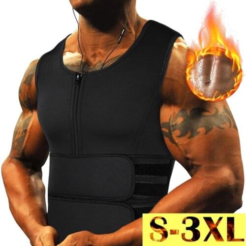 Men Waist Trainer Vest Weight loss Neoprene Body Shaper Corset Compression Sweat Slimming Sauna Tank Top Shirt Shapewear