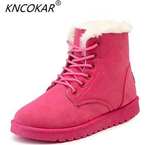 Autumn and winter snow boots womens shoes flat heel plus velvet thickening scrub lacing short cotton-padded shoes boots