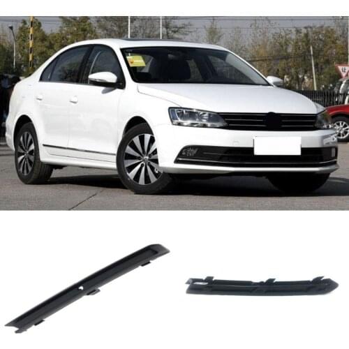 A Pair ABS Car Styling Accessories Front Bumper Cover For Volkswagen Jetta 2015-2018 Auto Protection Strips Black