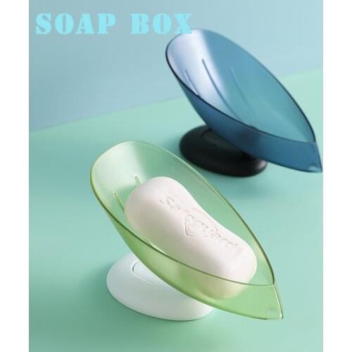 Soap Rack Suction Cup Wall Household Soap Dish Bathroom Soap Holder Leaf Shaped Soap Box Bathroom Soap Holder