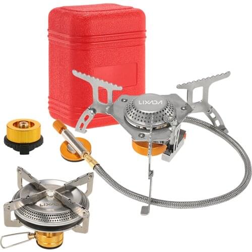 Lixada Camping Gas Stove Outdoor Cooking Portable Foldable Split Burner 3000W Gas Stove Camping Lixada Outdoor Stove Cooking