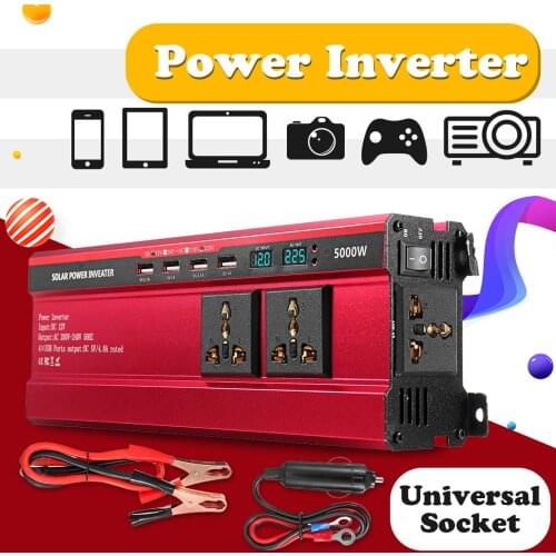 5000W Solar Power Inverter DC 12V/24V To AC 110V/220V Modified Sine Wave Converter for car and truck