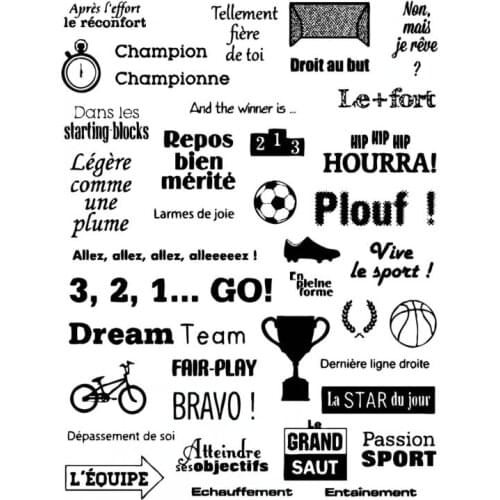 Football match Transparent Clear Silicone Stamp/Seal for DIY scrapbook/photo album Decorative clear stamp sheets A941