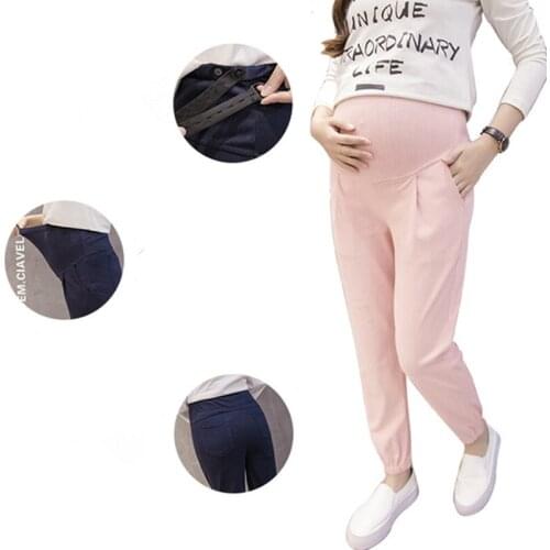 4 Color Maternity Harem Pants 2019 Summer Pregnancy Harem Trousers Casual Plus Size Maternity Clothing Clothe For Pregnant Women