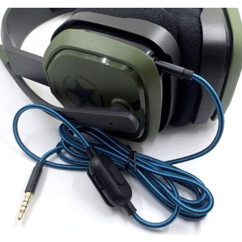 Replacement 3.5mm Audio Aux Cable for Logitech Astro A10 A40 A30 Headsets Mic Remote Audio Cord High Quality