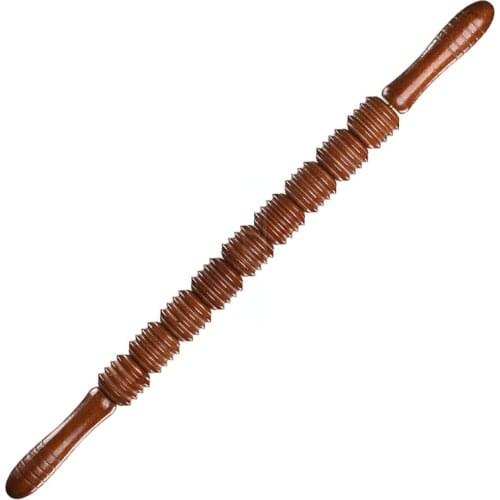 Gymnasium body muscle massager wooden roller stick multi-function health massager
