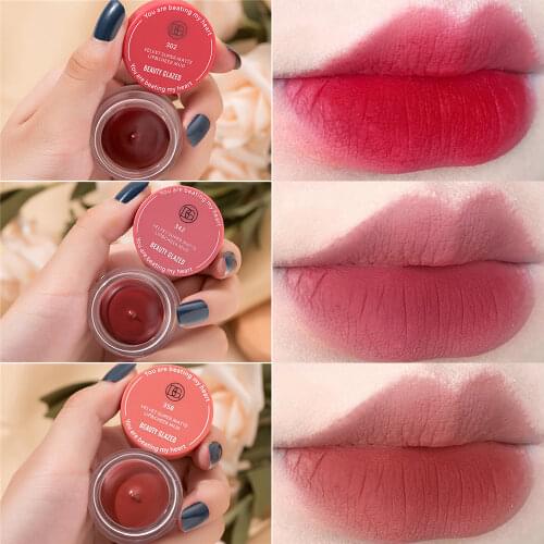 3 Colors Available Mousse Matte Lipstick For Lips Mud Cosmetics Professional Makeup Velvet Matt Lip And Cheek Dual-Use Lip Glaze