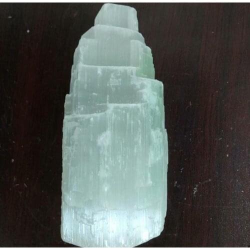 High quality Selenite White Gypsum Skyscraper Castle Towers Gypsum Crystal Point 1pc for home decoration