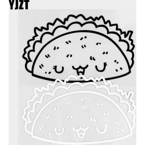 YJZT 14.4×8.4CM Tacos Traditional Mexican Food Delicious Vinyl Decals Car Stickers Body Styling Black / Silver 20B-0402