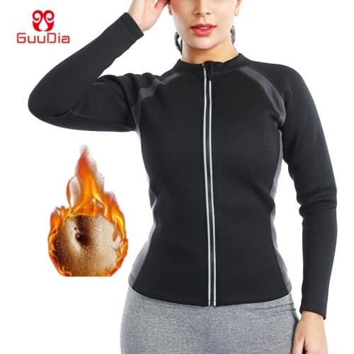 GUUDIA Women Body Shaper Shirts Hot Sweat Neoprene Shirt Slimming Corset Weight Loss Tank Top Waist Trainer Gym Workout Vest