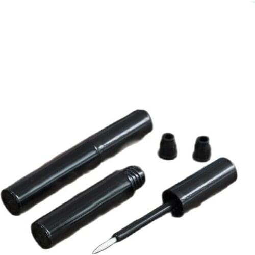 1.3ML100pcs/lot Black Empty Liquid Eyeliner Tube, Eyelash Growth Liquid Refillable Container, Plastic Small Sample Eyeliner Tube