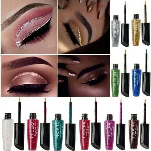 10 Color Flash Eye Liner Eye Shadow Metal Wind Lasting Makeup Tool Shiny Eyeliner Eye Shadow Waterproof Single Color