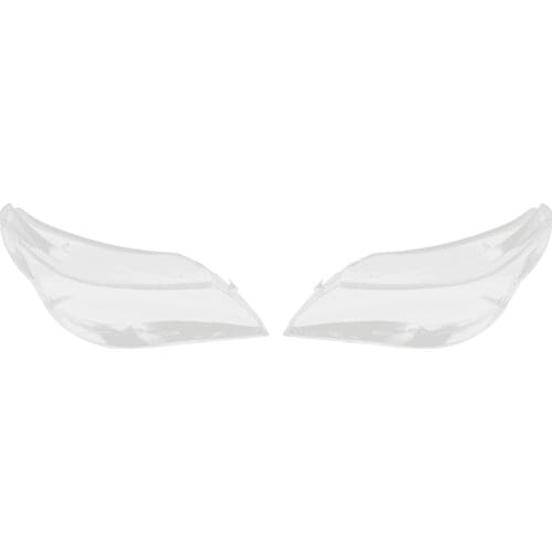 2x Car Headlight Lens Glass Lampcover Cover Lampshade Bright Shell Product for BMW E60 E61 2003-2010-Right & Left