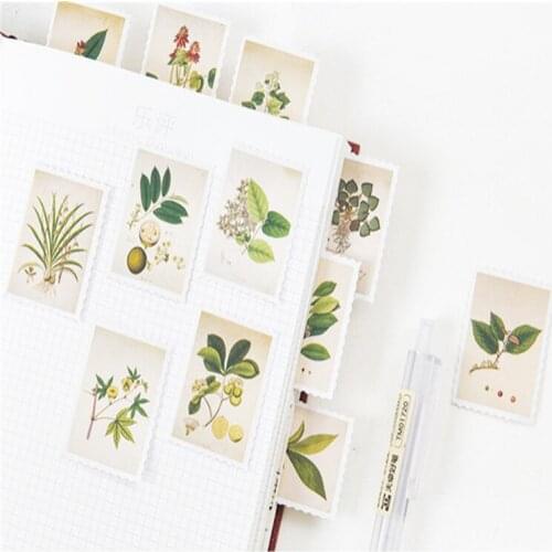 45Pcs/box New Plants Series sticker decoration DIY ablum diary scrapbooking label sticker kawaii stationery