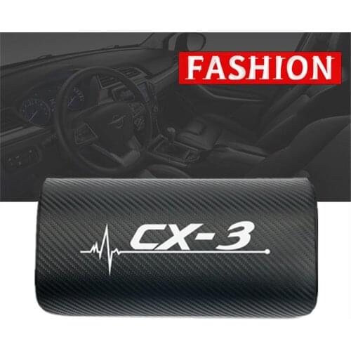 Car neck pillows both side pu leather single headrest case for Mazda CX-3 CX3 2017 2018 Accessories Car Styling
