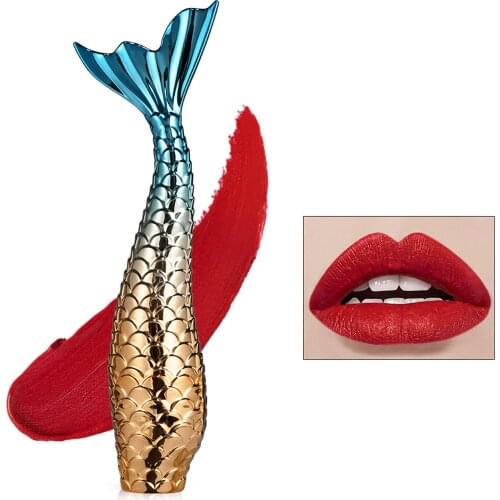 Lip Gloss Matte Non-stick Cup Lasting Non-fading Lip Glaze 12 Colors Liquid Lipstick Sirena Silky Matte Lip Gloss Non-stick