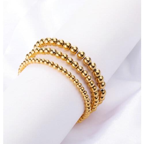 Stainless steel bead bracelet hand decoration titanium steel bead bracelet 304 stainless steel womens Bracelet