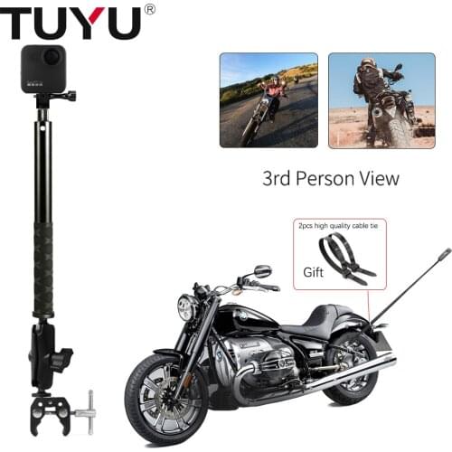 Motorcycle Bike Camera Holder Handlebar Mirror Mount Bracket Stand for Insta360 One R X2 GoPro Invisible Selfie Stick Accessory