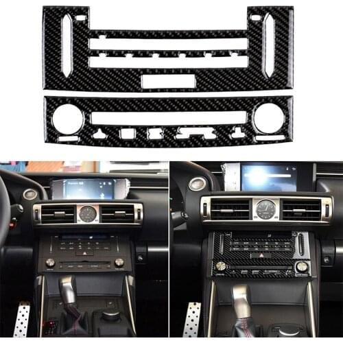 For LEXUS IS250 IS350 2014-2018 Car Carbon Fiber Sticker Interior Center Console CD Panel Cover Trim Car Styling Stickers