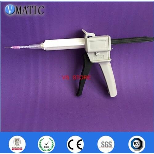 Free Shipping 10:1/4:1 Glue Mixing Dispenser Dispensing Gun Caulking 50ml Glue Mixing Cartridge Gun 50cc