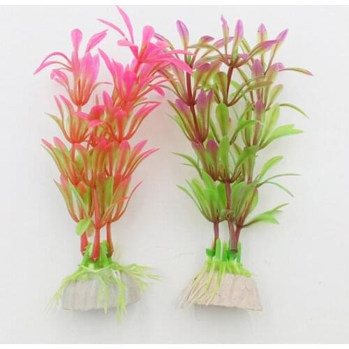 6pcs/lot Artificial Plastic Plant Water Grass Aquarium Fish Tank Decoration Underwater Submarine Ornament Landscape Decor