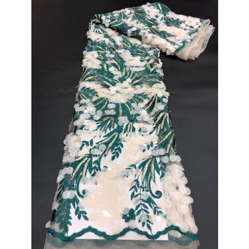 Hot-selling exquisite circle sequin embroidery, African lace fabric, suitable for fashionable ladies' skirts